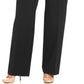 JM Collection Women's Curvy Fit Straight Leg Pants Black Size 18W