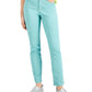Charter Club Women's Lexington Tummy Control Straight-Leg Jeans Green Size 4