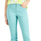 Charter Club Women's Lexington Tummy Control Straight-Leg Jeans Green Size 4