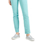 Charter Club Women's Lexington Tummy Control Straight-Leg Jeans Green Size 4