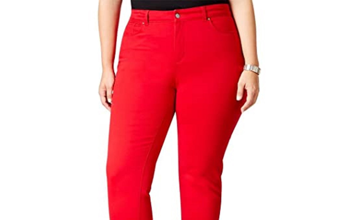 Charter Club Women's Lexington Straight-Leg Jeans Red Size 4