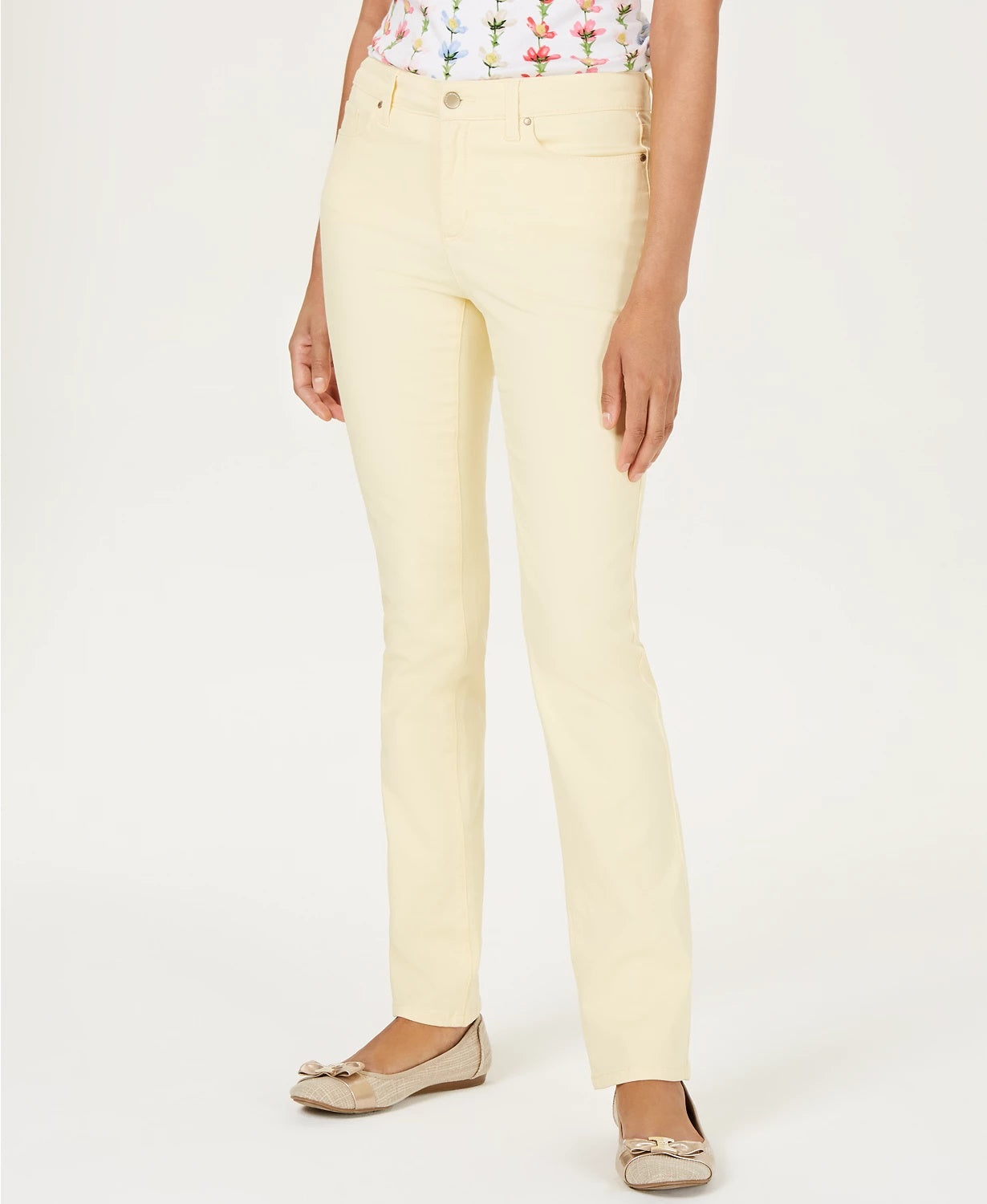 Charter Club Women's Lexington Straight Leg Jeans Yellow Size 6
