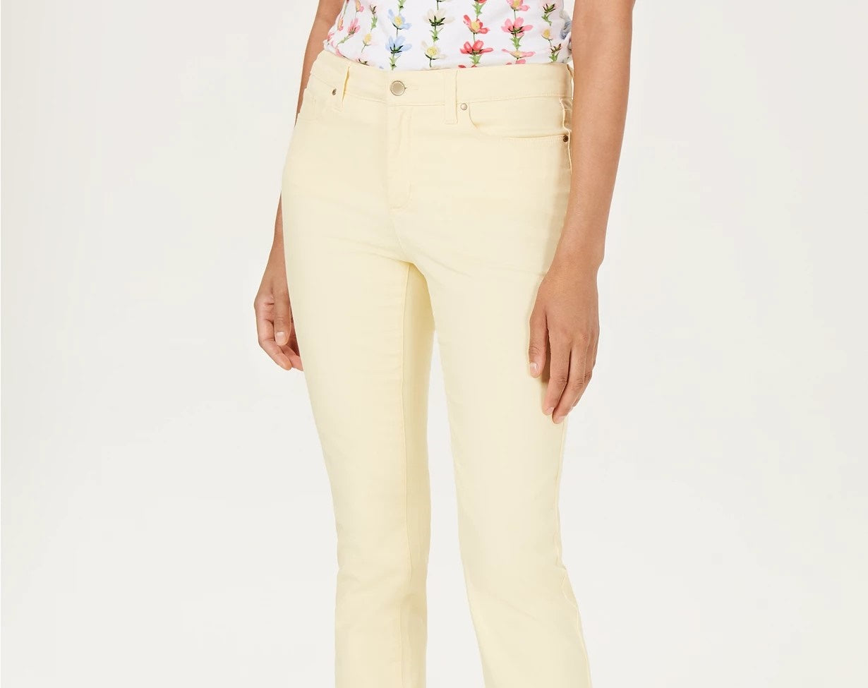 Charter Club Women's Lexington Straight Leg Jeans Yellow Size 6