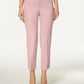 Charter Club Women's Newport Tummy-Control Cropped Pants Pink Size 16