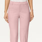 Charter Club Women's Newport Tummy-Control Cropped Pants Pink Size 16
