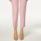 Charter Club Women's Newport Tummy-Control Cropped Pants Pink Size 16