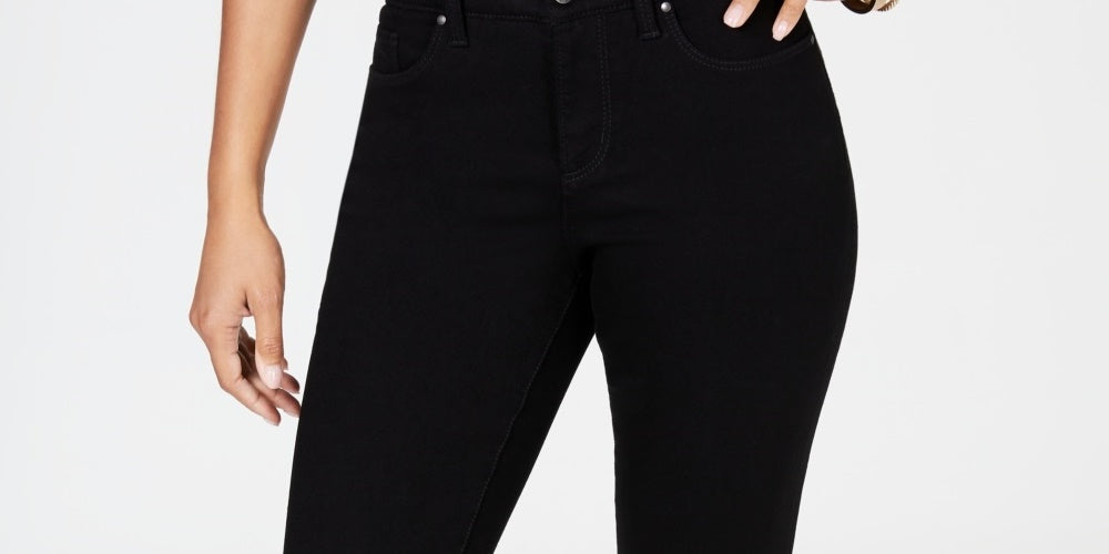 Charter Club Women's Tummy Control Bristol Capri Jeans Black Size 10