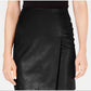 Bar III Women's  Faux Leather Skirt Black Size X-Small