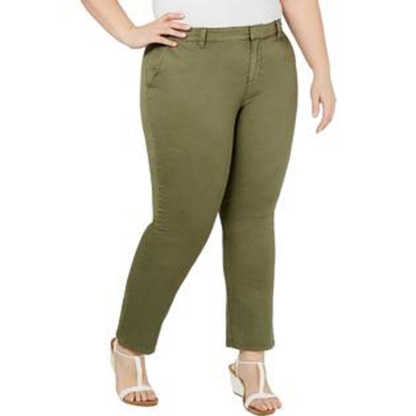 Style & Co Women's Chino Pants Green Size 18