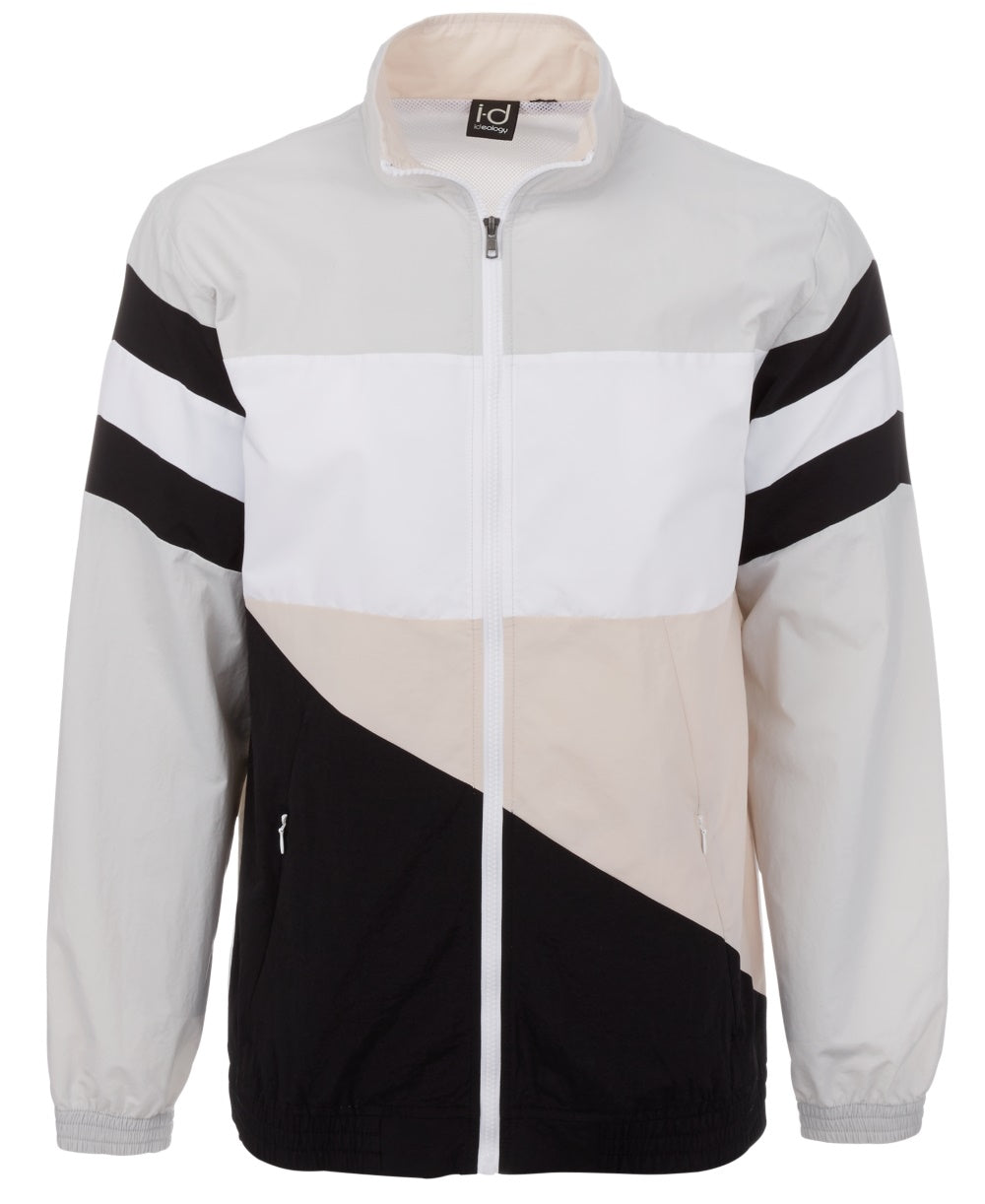 ID Ideology Men's Woven Colorblocked Jacket Gray Size X-Large