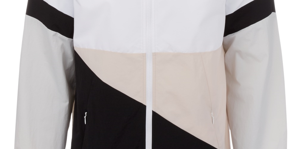 ID Ideology Men's Woven Colorblocked Jacket Gray Size X-Large