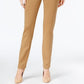 Charter Club Women's Cambridge Skinny Pull-On Tummy-Control Pants Brown Size 14