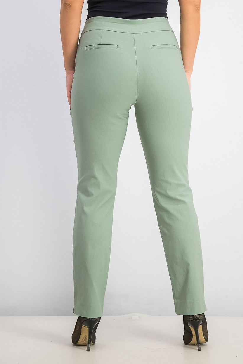 Charter Club Women's Cambridge Skinny Pull On Tummy Control Pants Green Size 4