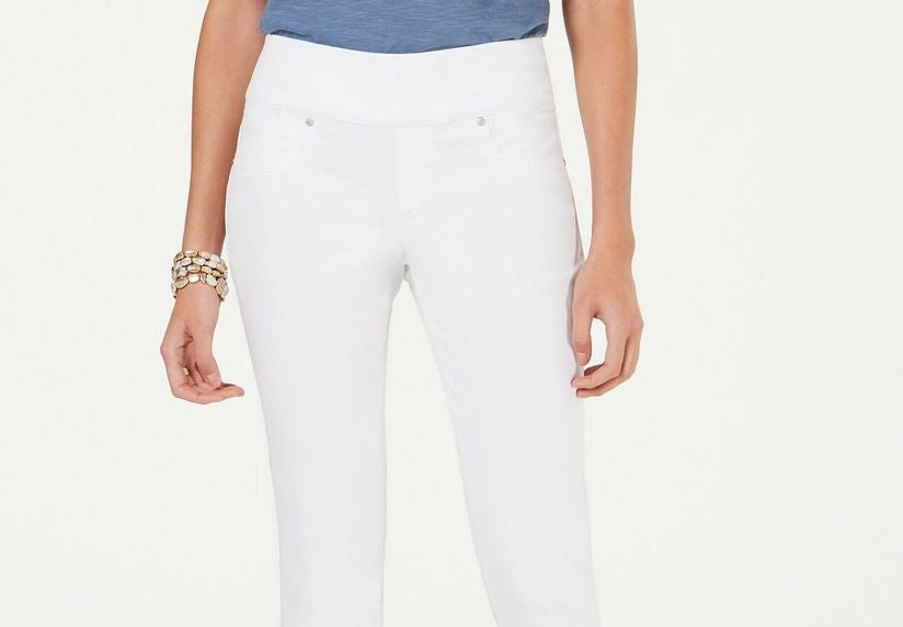 Style & Co Women's Pull On Boyfriend Jeans White Size XX Large