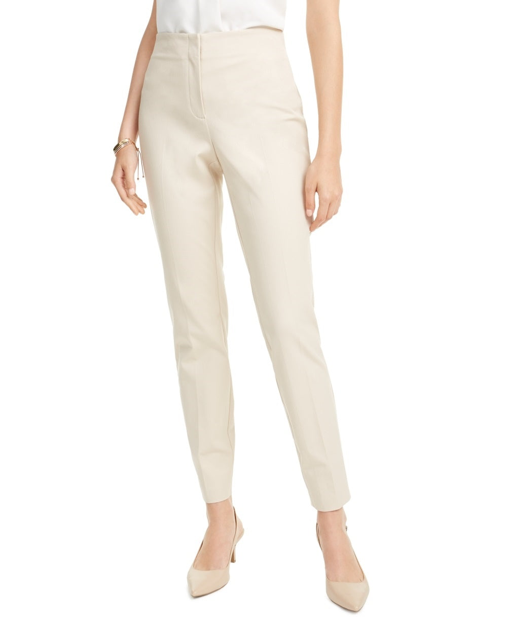 Alfani Women's Comfort Waist Skinny Pants Beige Size 2 Petite