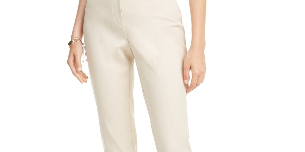 Alfani Women's Comfort Waist Skinny Pants Beige Size 2 Petite
