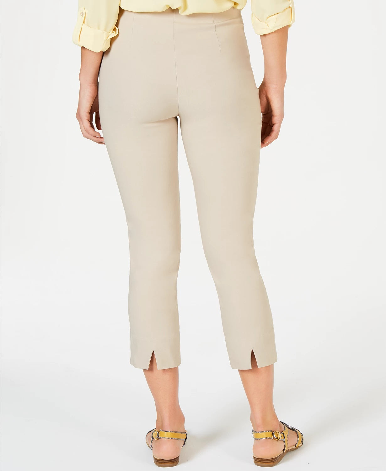 Charter Club Women's Chelsea Pull-On Tummy-Control Capris Beige Size 10