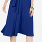Charter Club Women's Tie Waist Midi Dress Blue Size Small