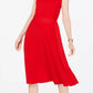 Charter Club Women's Tie Waist Midi Dress Red Size XX-Large