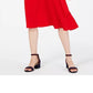 Charter Club Women's Tie Waist Midi Dress Red Size XX-Large