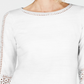 Charter Club Women's Crochet Inset Top White Size X-Small