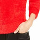 Bar III Women's Eyelash-Finish Sweater Red Size Large