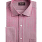 Tasso Elba Men's Herringbone Collared Classic Fit Non Iron Dress Shirt Red Size 16X32-33