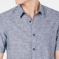 American Rag Men's Chambray Textured Shirt Blue Size Small