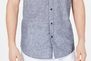 American Rag Men's Chambray Textured Shirt Blue Size Small