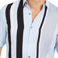 Alfani Men's Regular-Fit Bowler Stripe-Print Shirt  Blue Size Small