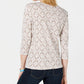 Karen Scott Women's Vine-Print 3/4-Sleeve Top Dark Beige Size Extra Small