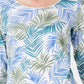 Karen Scott Women's Printed 3/4 Sleeve Top Blue Size Small
