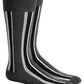 Alfani Men's Vertical Stripe Socks Black Size Regular