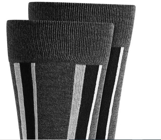 Alfani Men's Vertical Stripe Socks Black Size Regular
