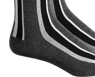 Alfani Men's Vertical Stripe Socks Black Size Regular
