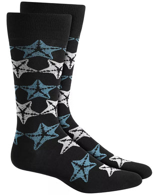 Alfani Men's Starfish Socks Black Size Regular