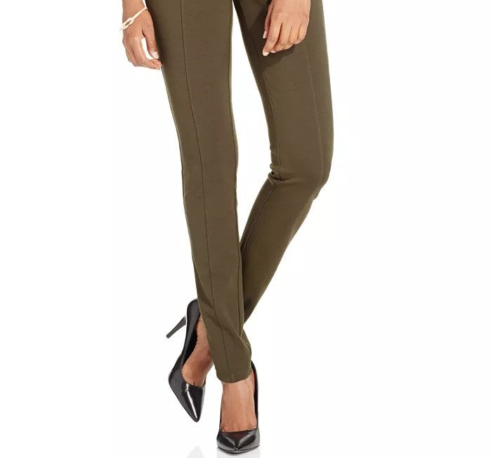 Style & Co Women's Curvy Seamed Ponte Knit Leggings Green Size Large