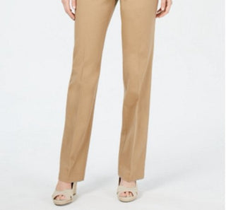 Charter Club Women's Tummy Control Trouser Beige Size 8