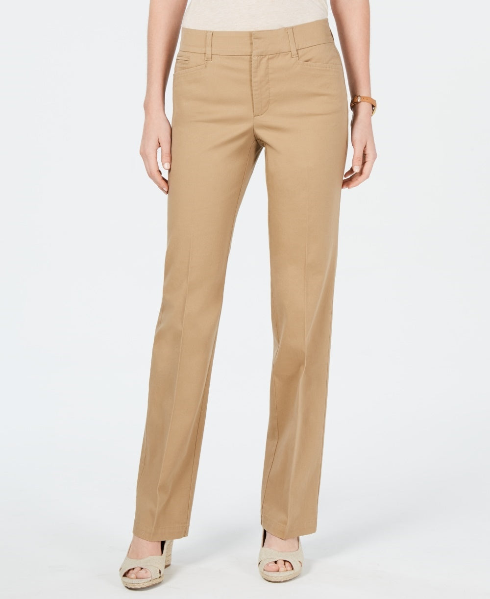Charter Club Women's Petite Denim Trousers Beige Size 16 P
