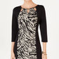 JM Collection Women's Triple Keyhole Sheath Dress  Beige Size Medium