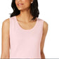 Charter Club Women's Sleeveless Crew Neck Sweater Pink Size Large