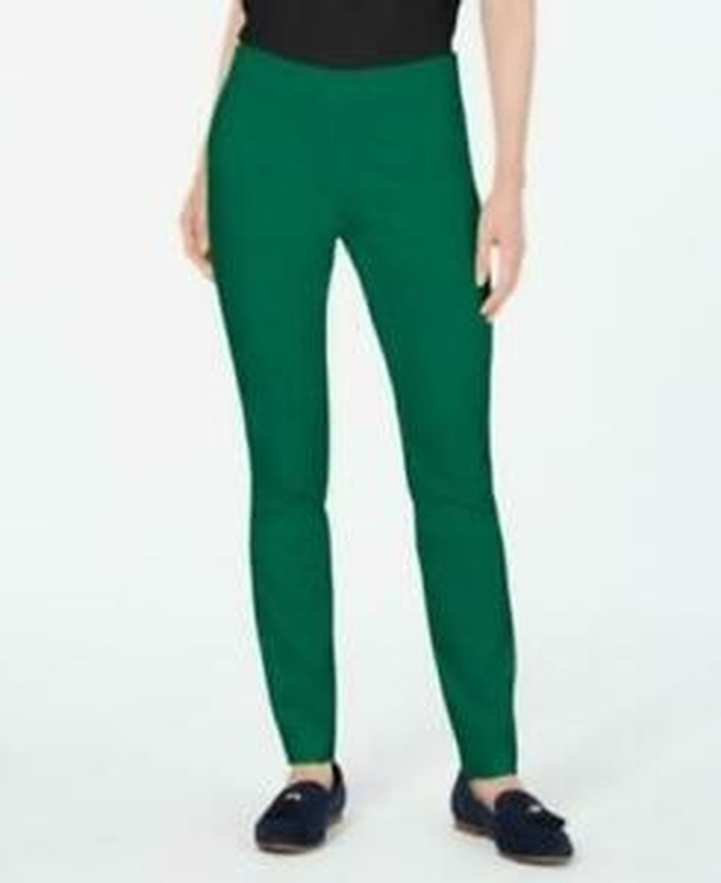 Charter Club Women's Chelsea Stretch Twill Pants Green Size 4