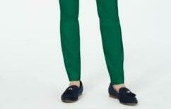 Charter Club Women's Chelsea Stretch Twill Pants Green Size 6