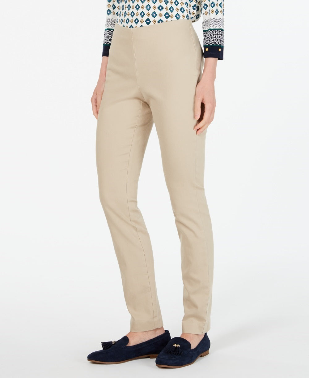 Charter Club Women's Petite Chelsea Stretch-Twill Skinny Pants Beige Size 2 P