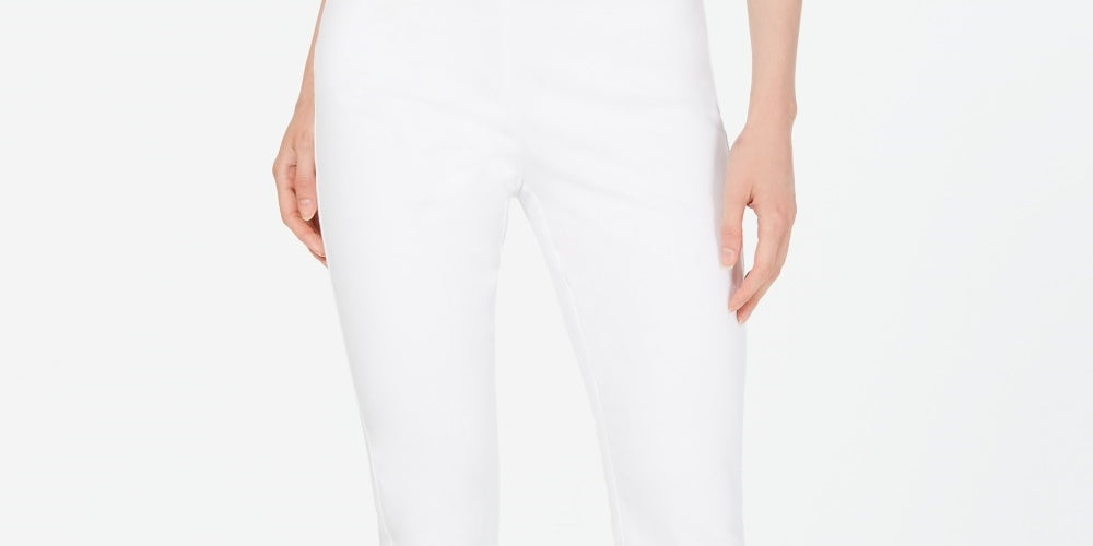 Charter Club Women's Petite Chelsea Stretch-Twill Skinny Pants White Size 2 P