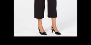 Alfani Women's Wide Leg Capri Pants Black Size 12 Petite