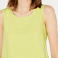 Alfani Women's Asymmetrical Overlay Top Blue- Size Petite Medium
