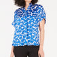 Alfani Women's Floral Print Blouse Navy Size X-Large
