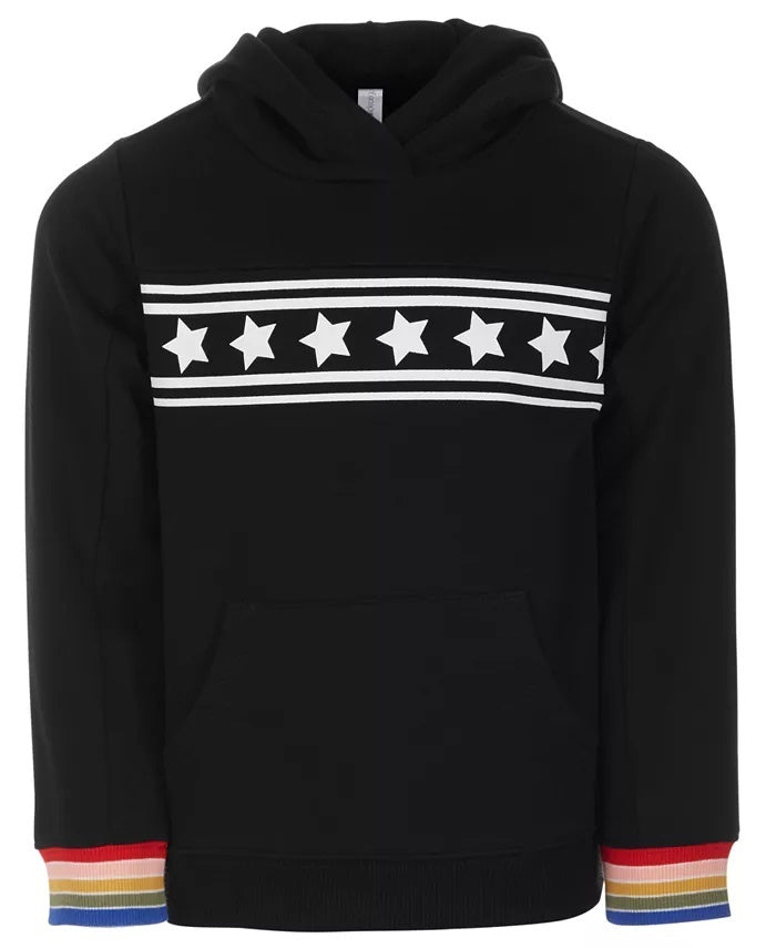 Ideology Toddler Girls Star-Print Hoodie Black Size 3T