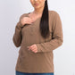 Karen Scott Women's Cotton Henley Top Beigekhaki Size Small